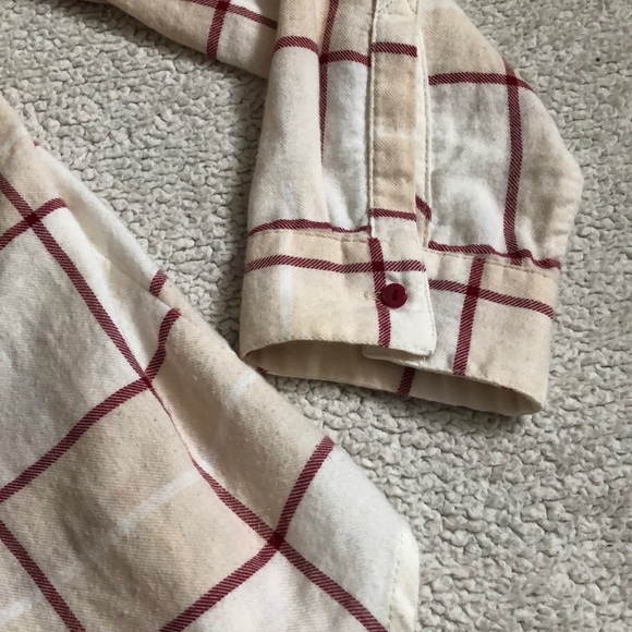 Zara Peter Pan Collar Plaid Flannel Shirt - Picture 4 of 5